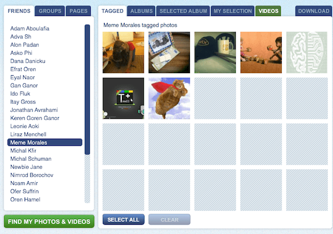 Download Facebook photos