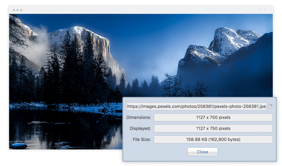 Best Chrome Extensions for Photographers Image Size Info