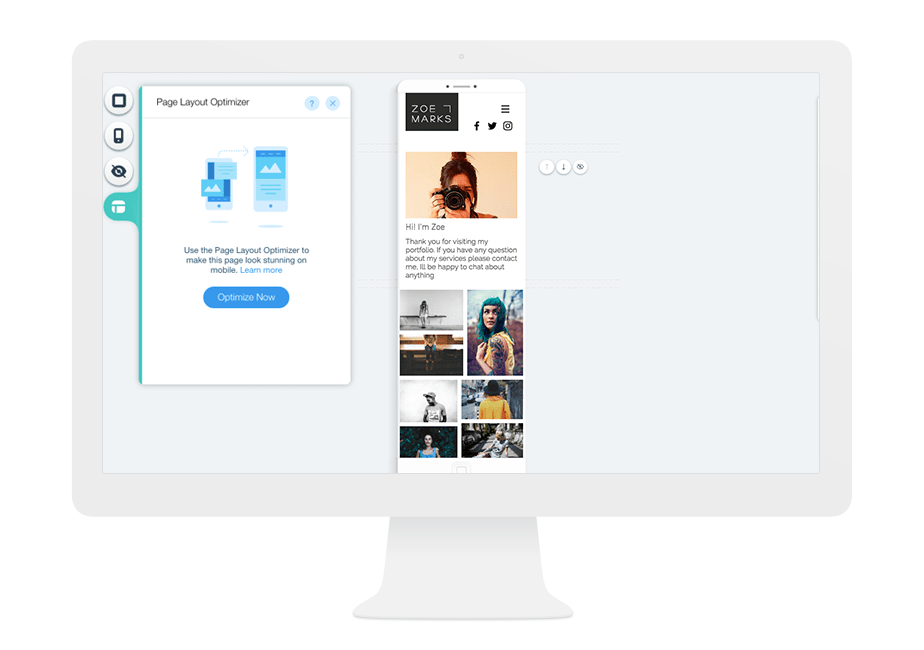 Mobile optimized layout
