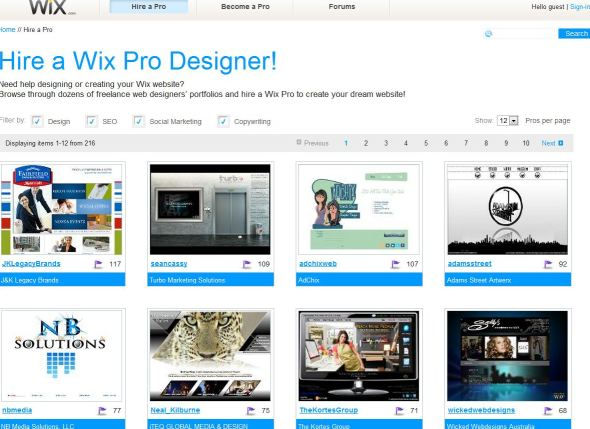 Wix Unveils Remodeled Pro Arena, a Directory of Freelance Web Professionals