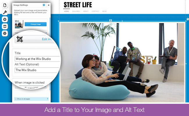 Add Title and Alt Text to your Images