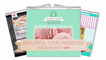 Beautiful Food Websites Created with Wix