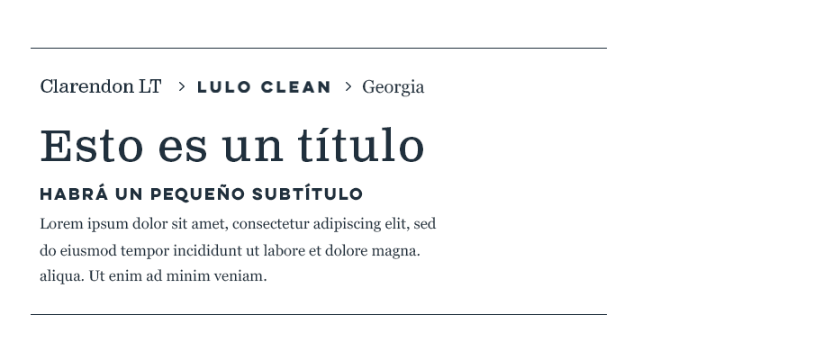 Clarendon LT, Lulo Clean & Georgia