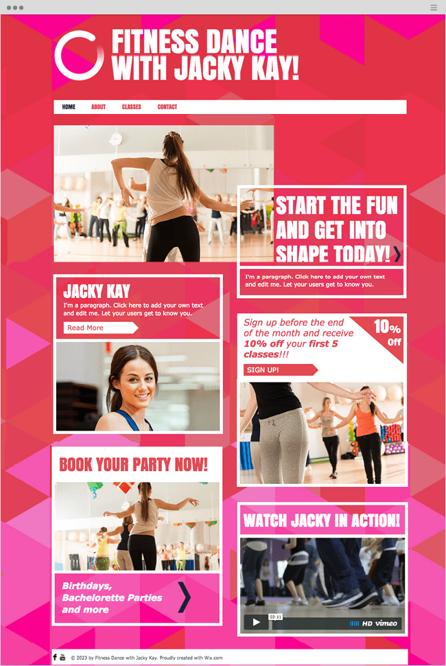 Dance Instructor Website