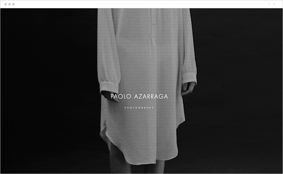 monochromatic video homepage of a model moving slowly
