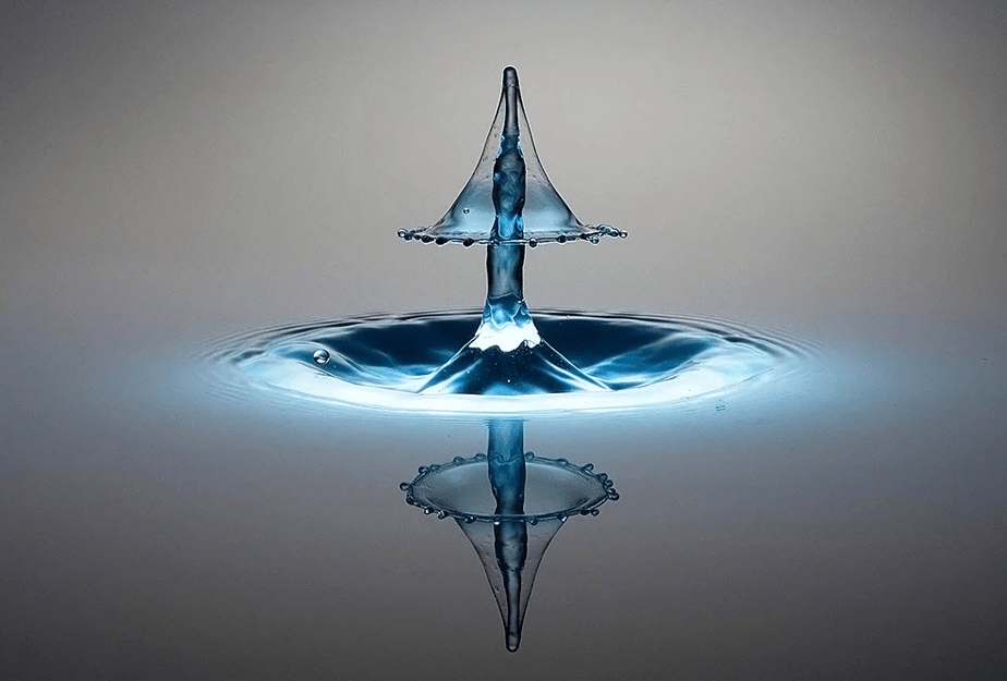 high speed photo water drop splash