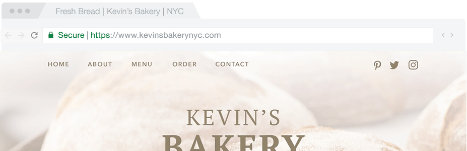 a GIF of a web address with and without HTTPS