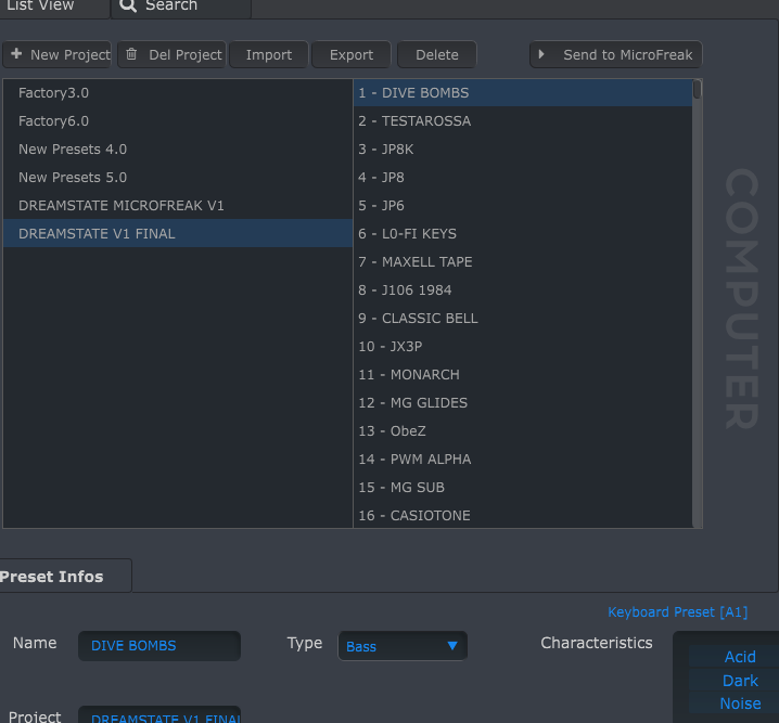 Miniatura: DREAMSTATE V1 | ARTURIA MICROFREAK PRESETS