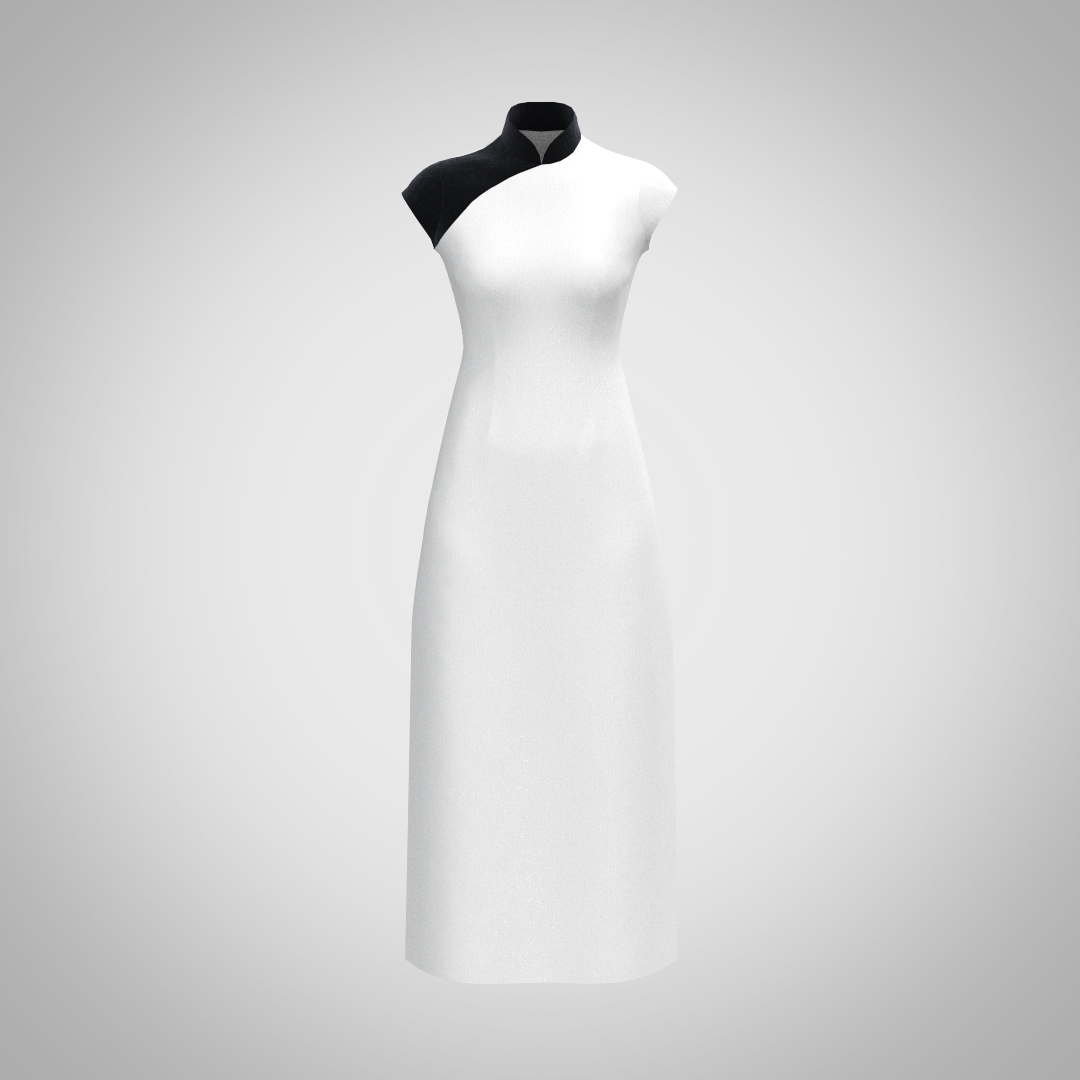 Silk Cheongsam White