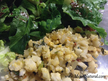 "Arroz" de coliflor a la mexicana