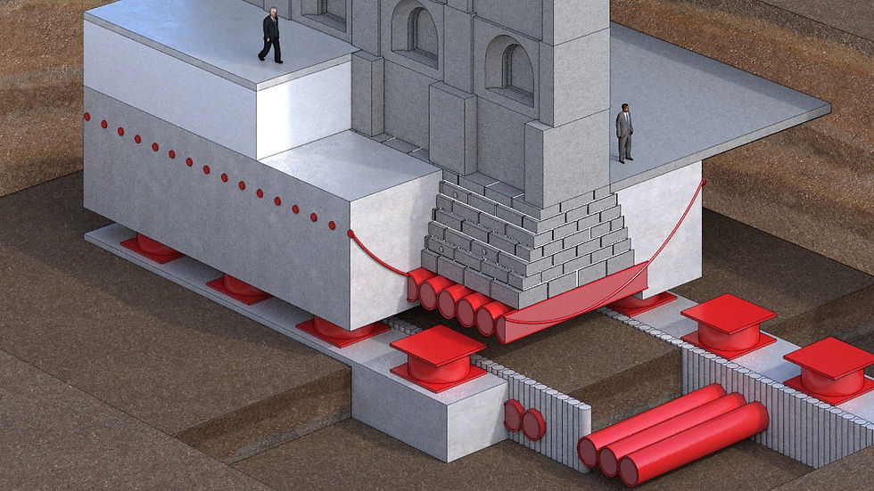 Foundation view of SL Temple