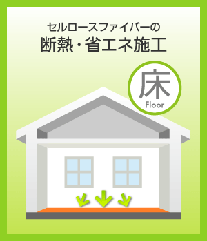セルロースファイバー断熱　床