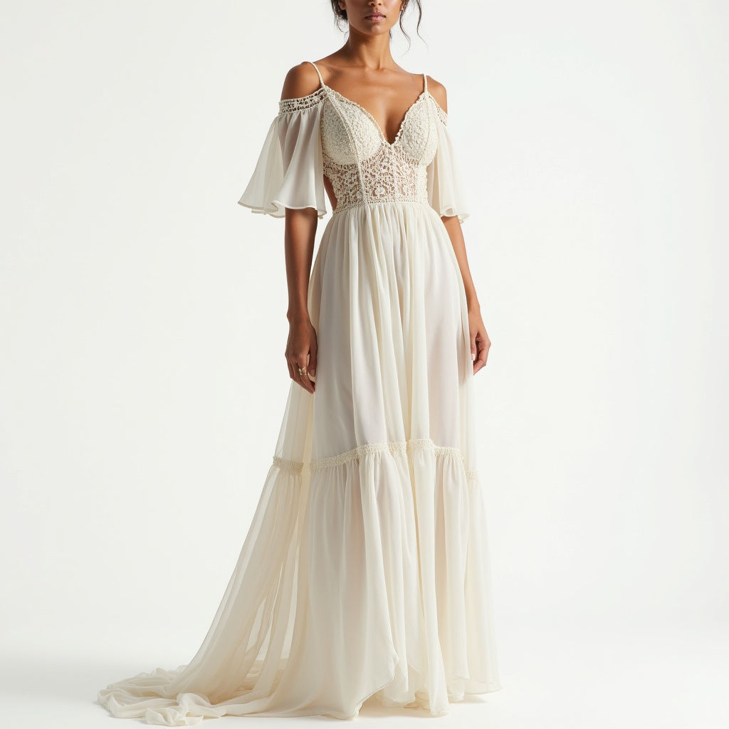 Boho Beaded Chiffon