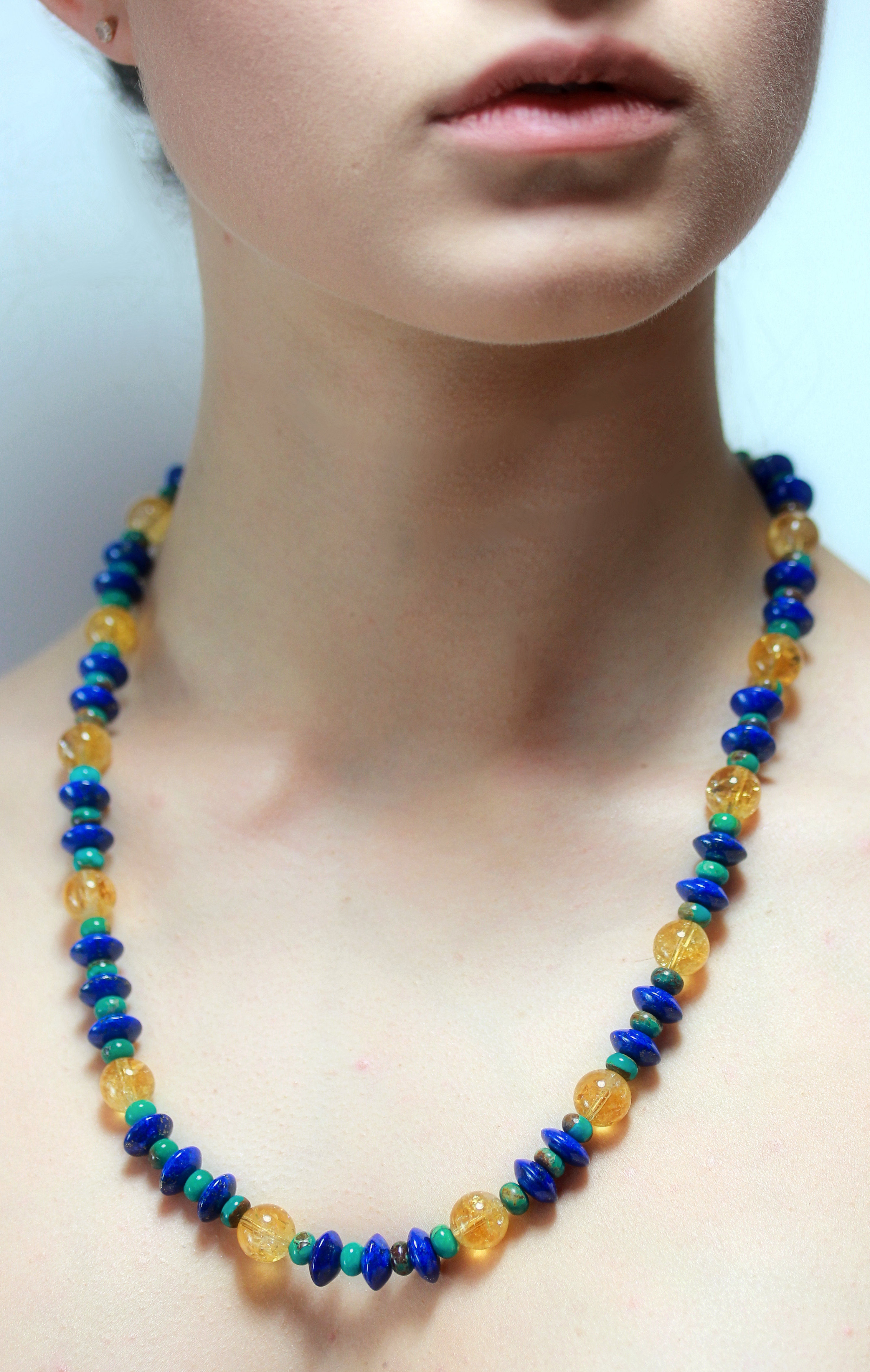 Lapis Lazuli and Citrines