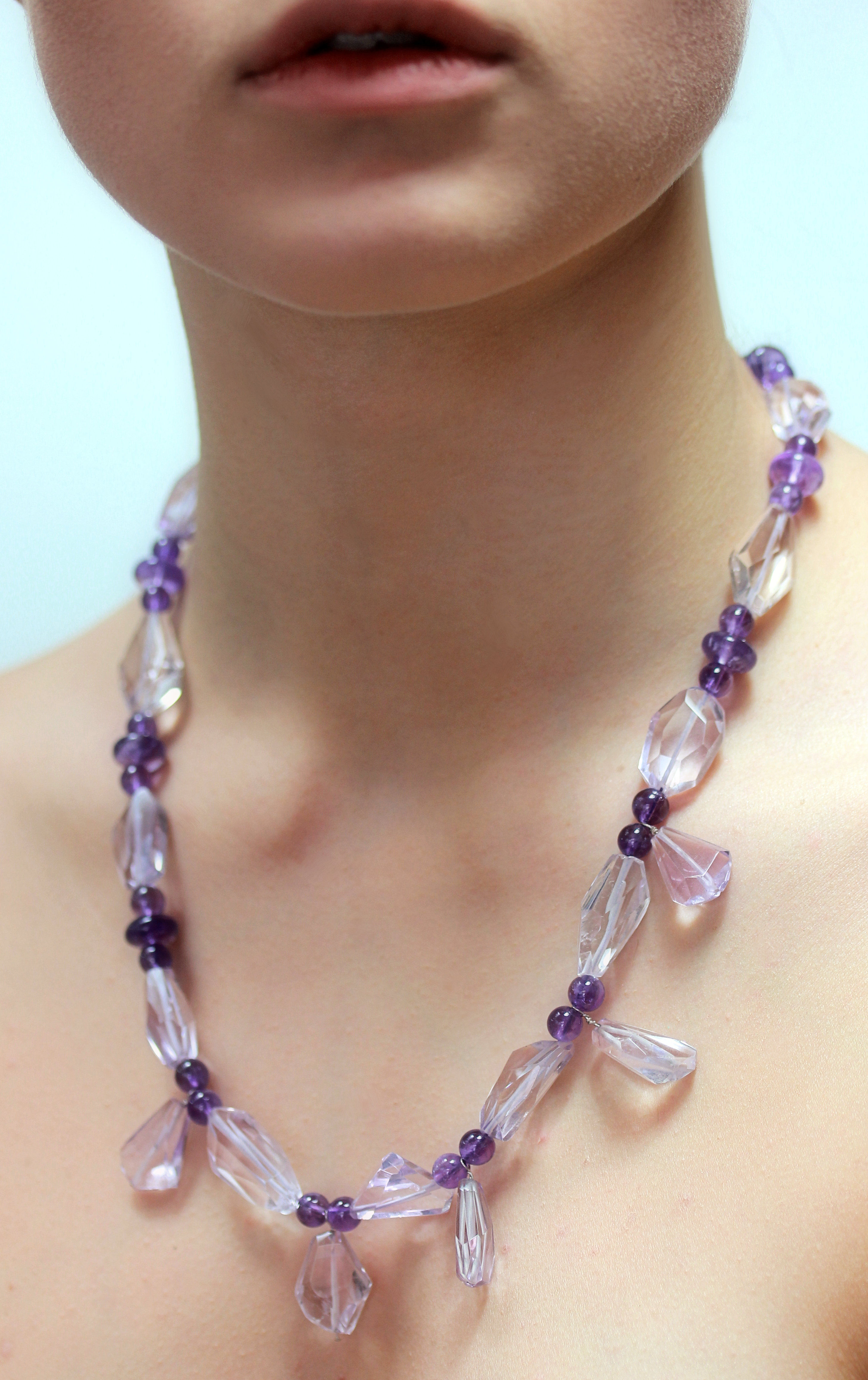 Amethyst bead necklace