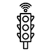 ITS icon of a traffic light with wifi symbol