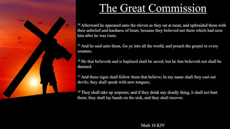 The Great Commission from Jesus