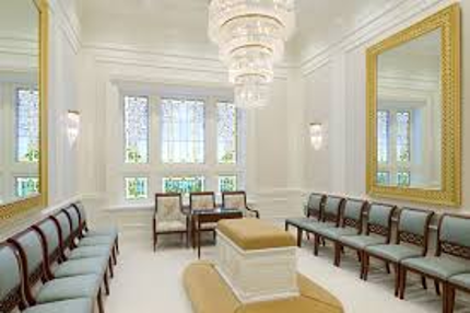In LDS Temple Sealing Rooms, Why are There 2 Mirrors Facing Each Other with an Altar in Between Them?