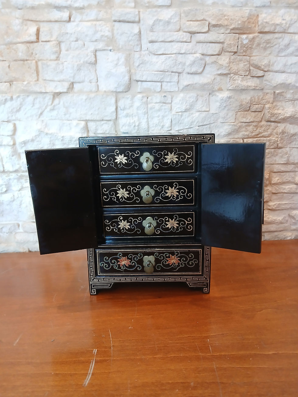 Miniaturbild: Portagioie Cinese Laccato nero