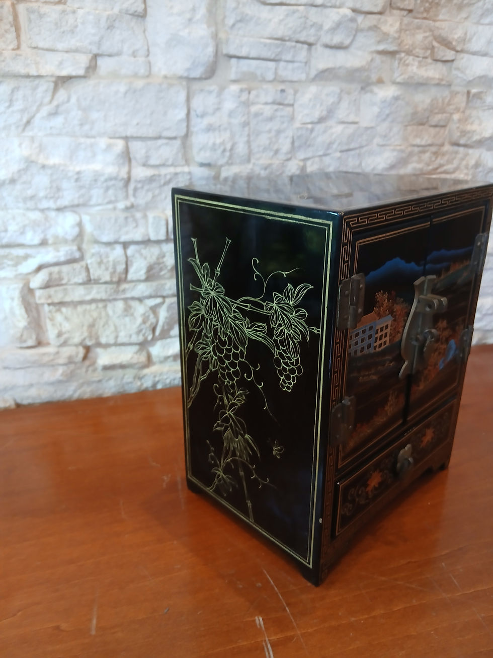 Miniaturbild: Portagioie Cinese Laccato nero