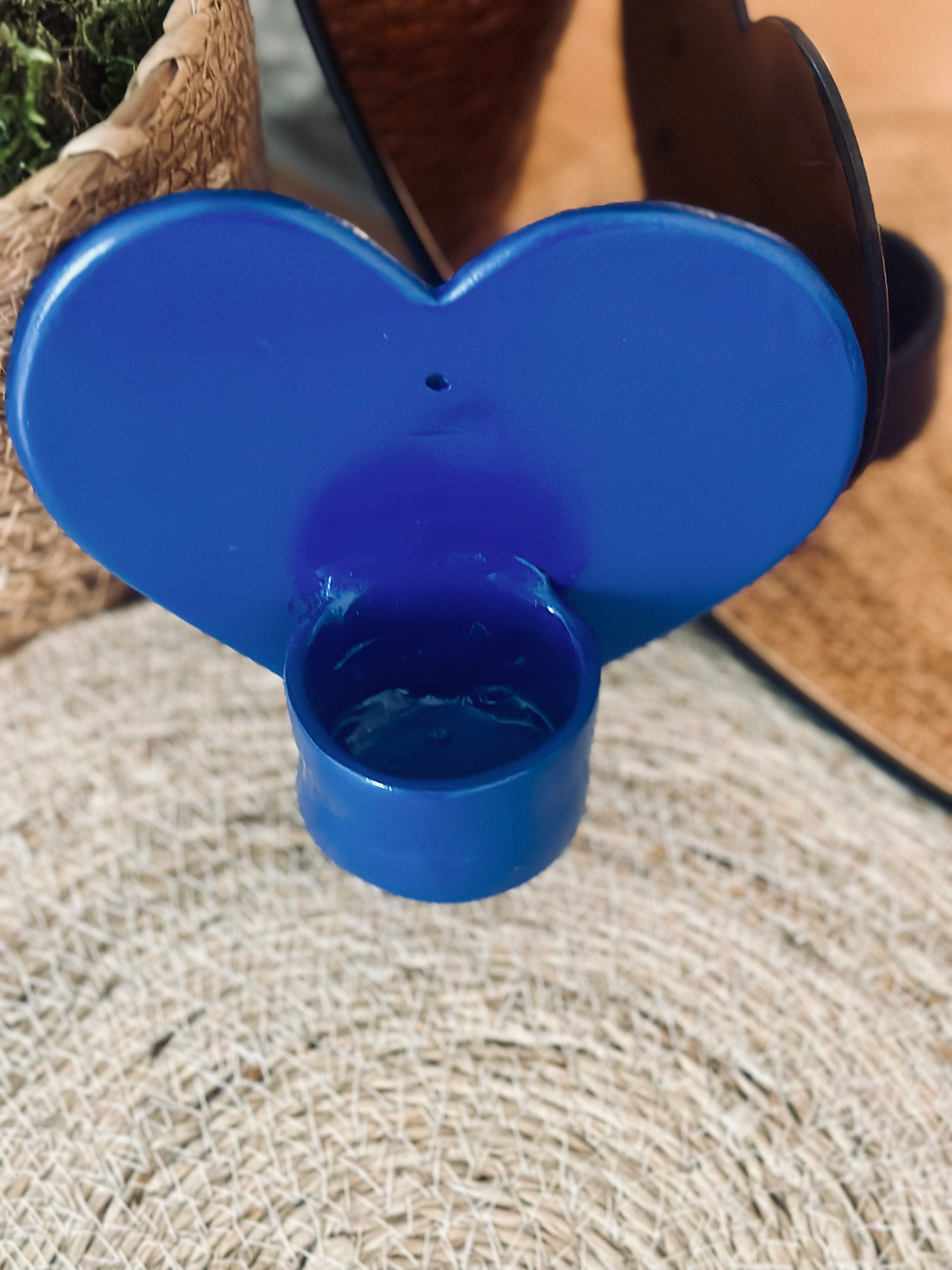 Miniature : Porte- bougie murale coeur bleu