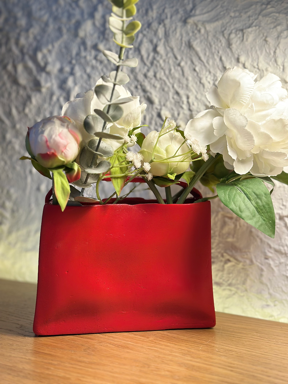 Miniature : Vase Sac "Jacqueline" Rouge