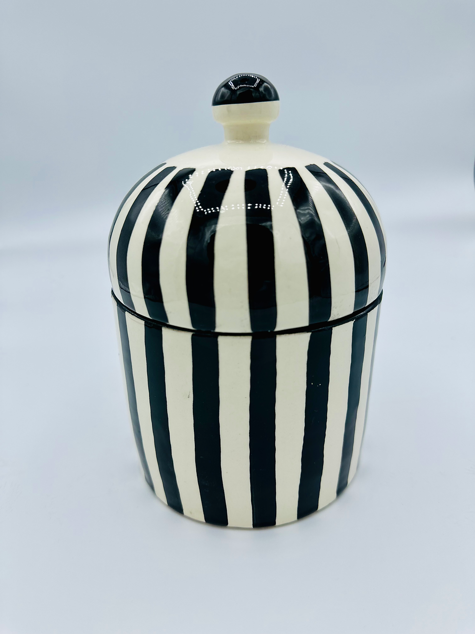 Miniature : Bougie rayures noires