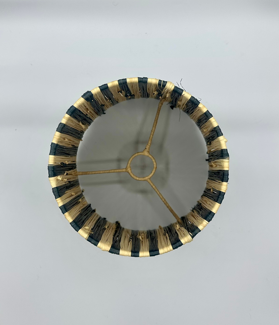 Miniature : Abat-jour Raphia , rayures noires