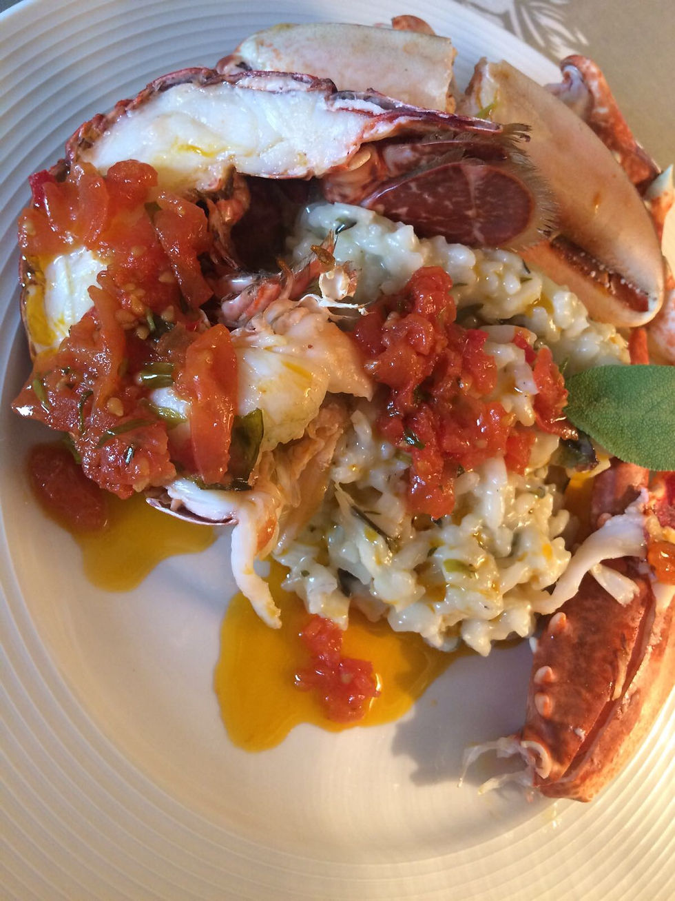 Kreeft met tomaat en risoto