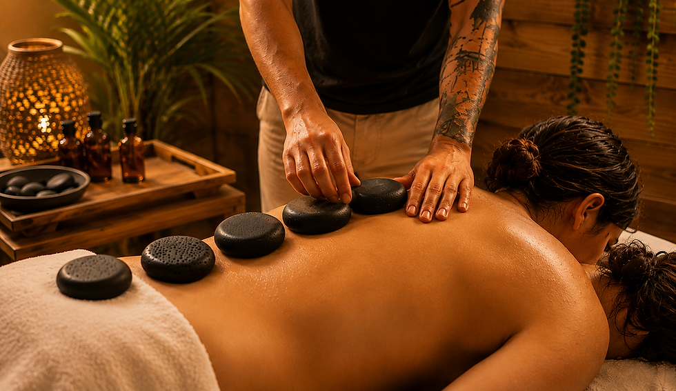 Massage aux pierres chaudes près de Chambéry.