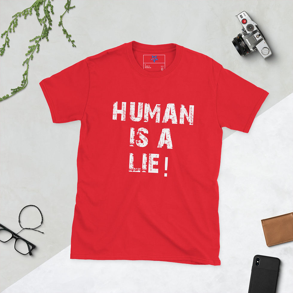 Thumbnail: HUMAN IS A LIE! | Short-Sleeve Unisex T-Shirt | HH COLLECTION
