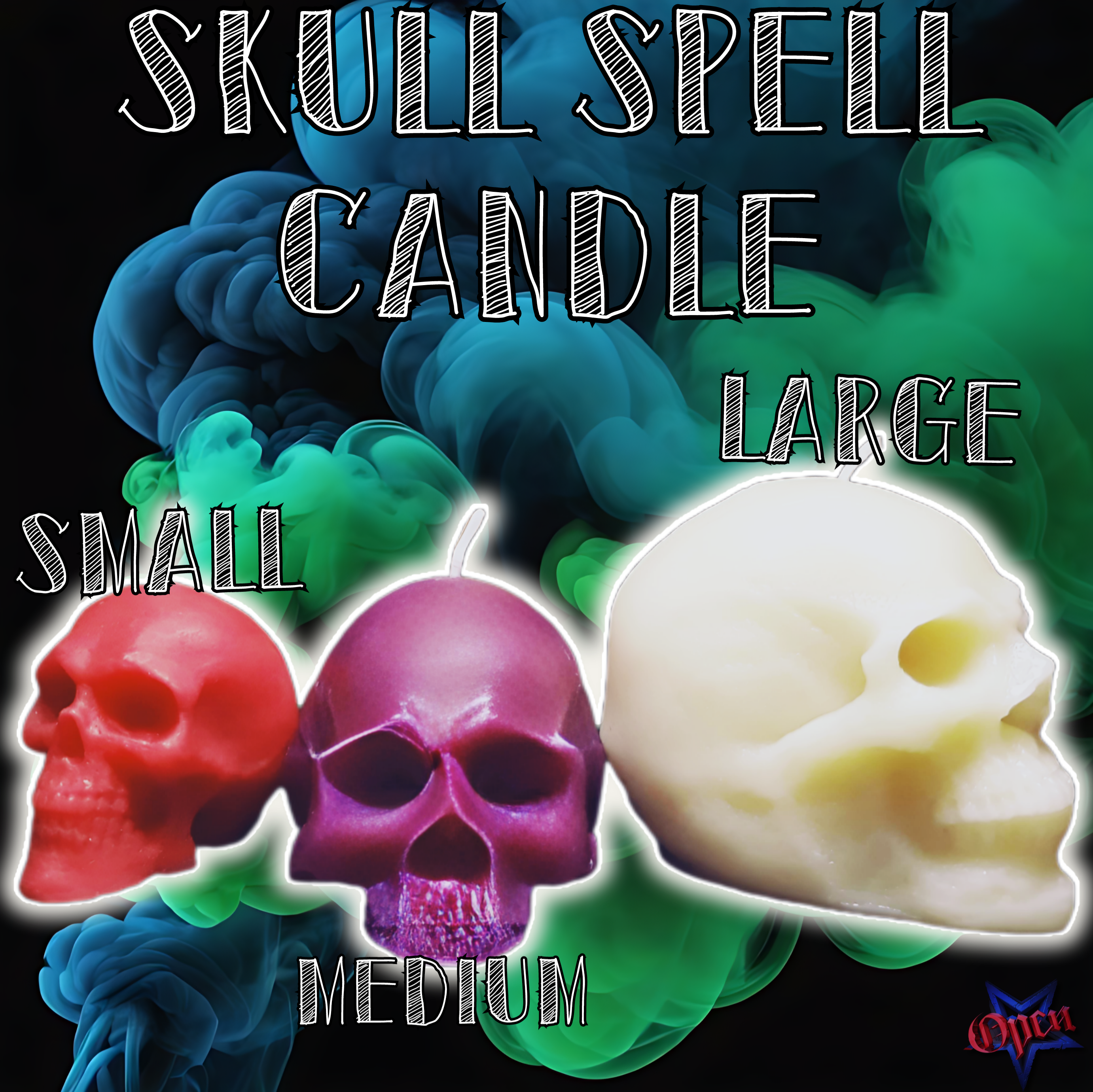 Skull Spell Candle | All Colors & Sizes