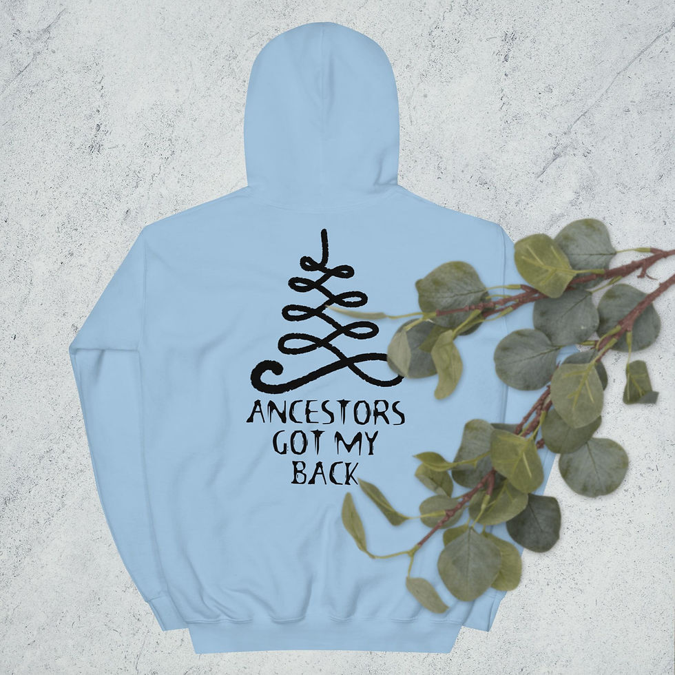 Thumbnail: Ancestors Got My Back ( Black Lettering ) Unisex Hoodie | HH Colleciton