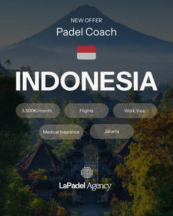 Oferta de trabajo de pádel en Indonesia