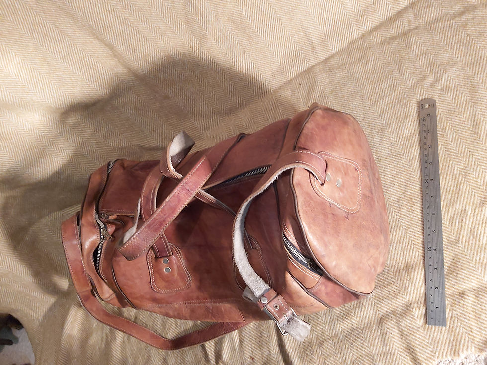 412d Leather Camel Travel Bag