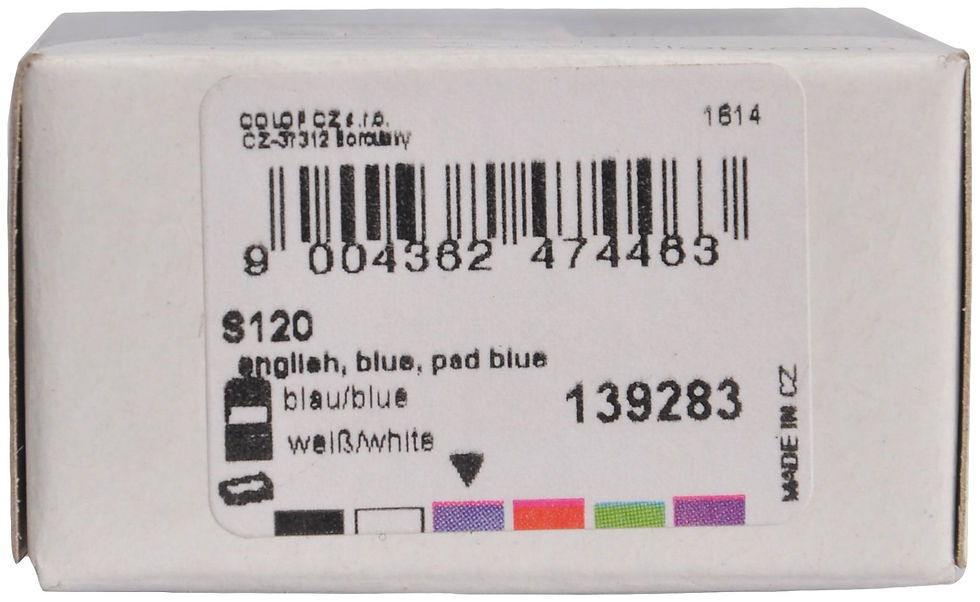 Thumbnail: Colop S 120 (MINI DATER) Self Ink Stamp Blue body, Blue Pad