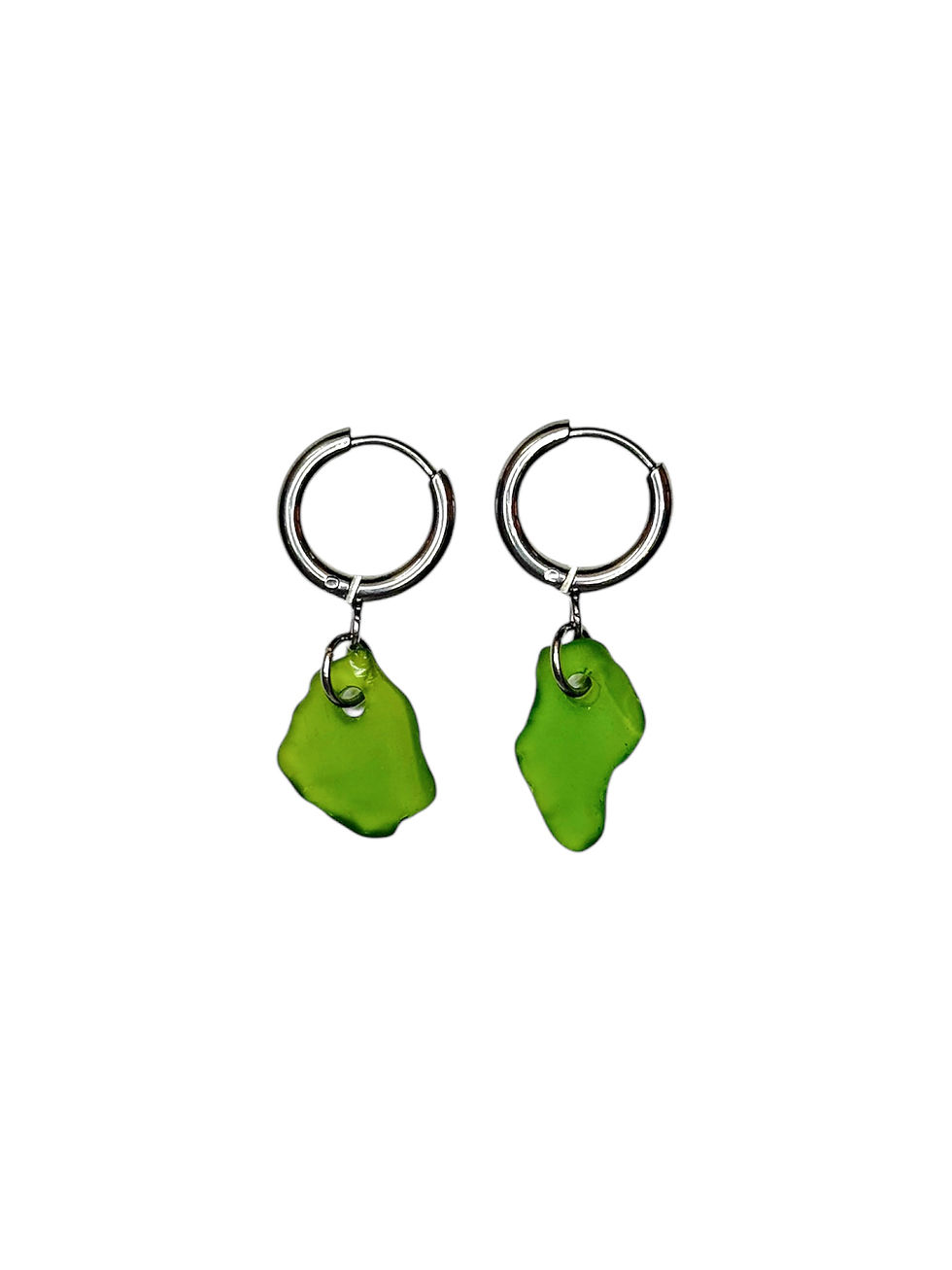 Thumbnail: sea glass hoops (small)