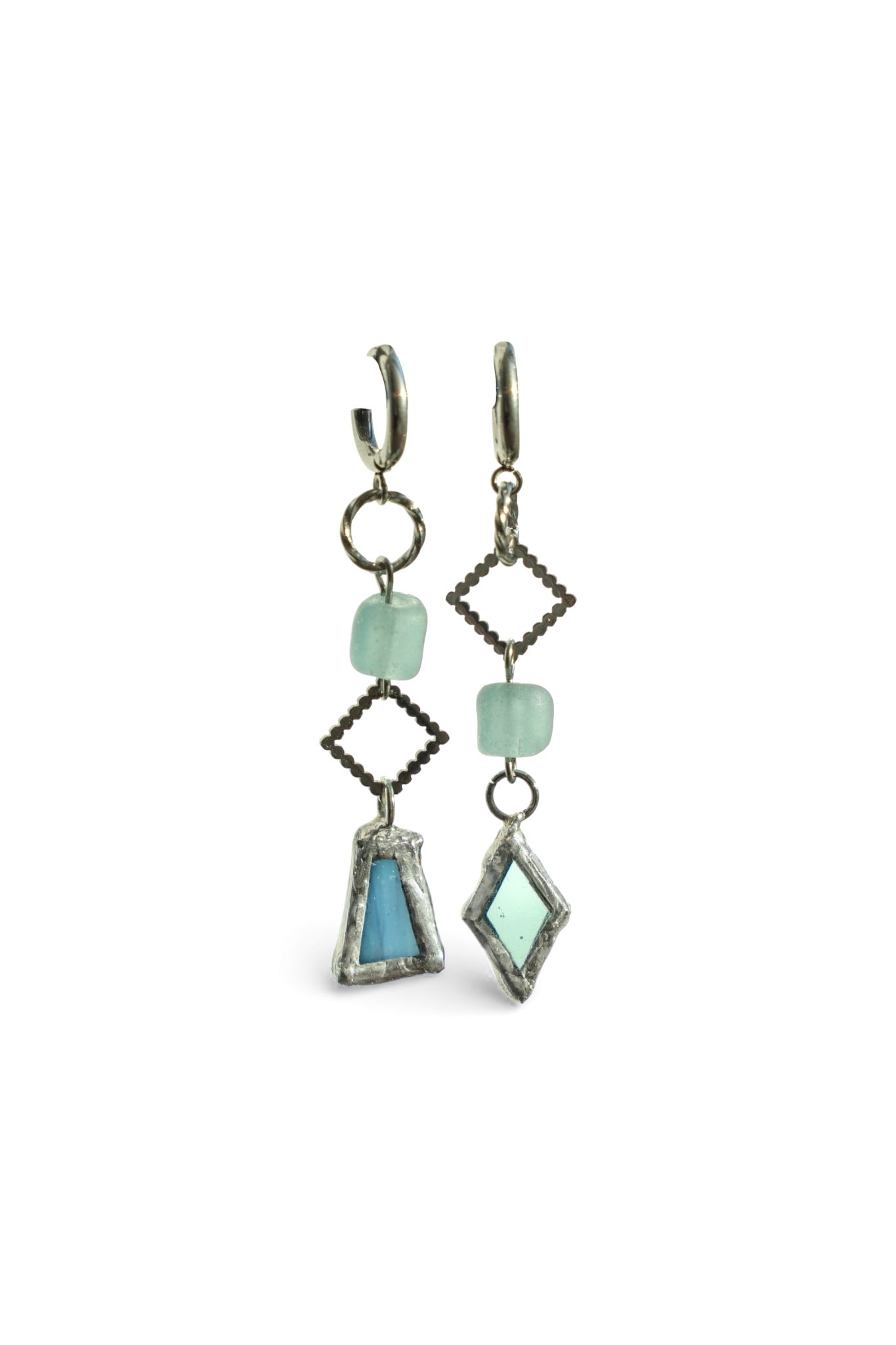 ocean tide glass earrings