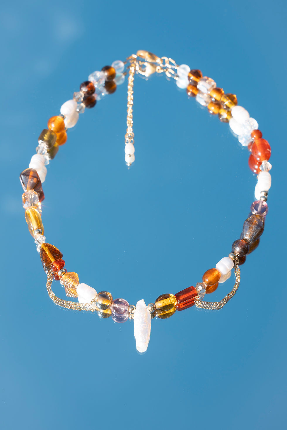 Thumbnail: siren's vintage glass and pearl necklace