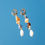 Thumbnail: pearl and vintage bead earrings