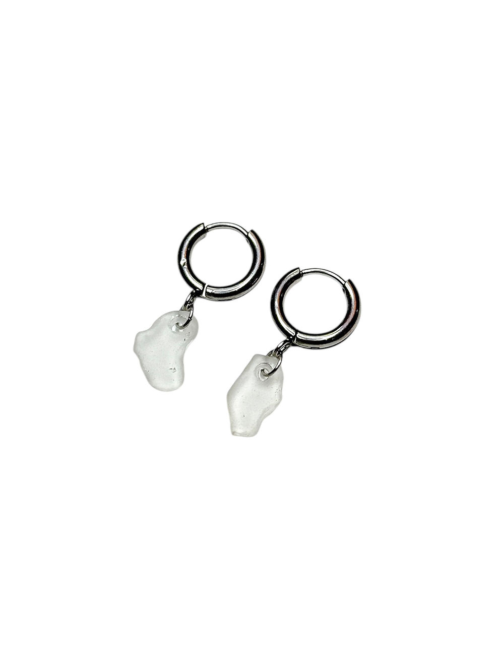 Thumbnail: sea glass hoops (small)