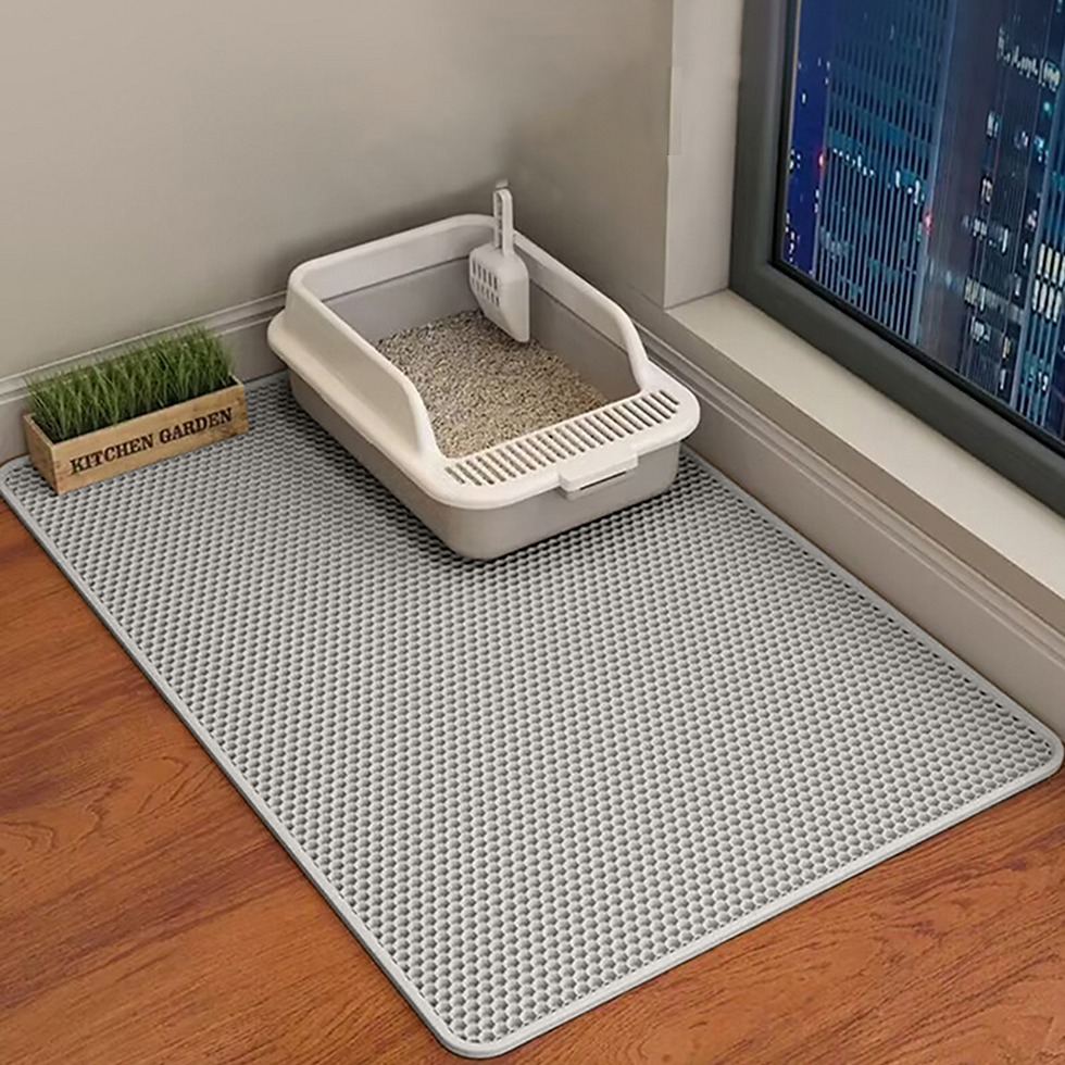Thumbnail: Pet Cat Litter Mat Double Layer Cat Litter Box Mat EVA Non-Slip Waterproof