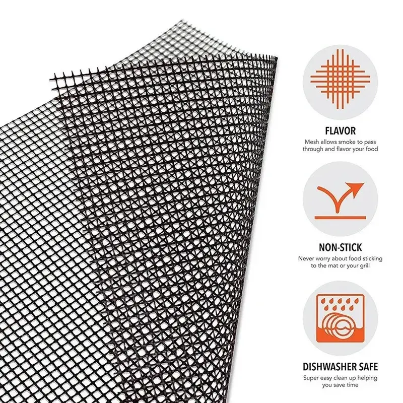 Thumbnail: Barbecue Mats Barbecue Grill Mesh High Temperature Resistant Cuttable Barbecue