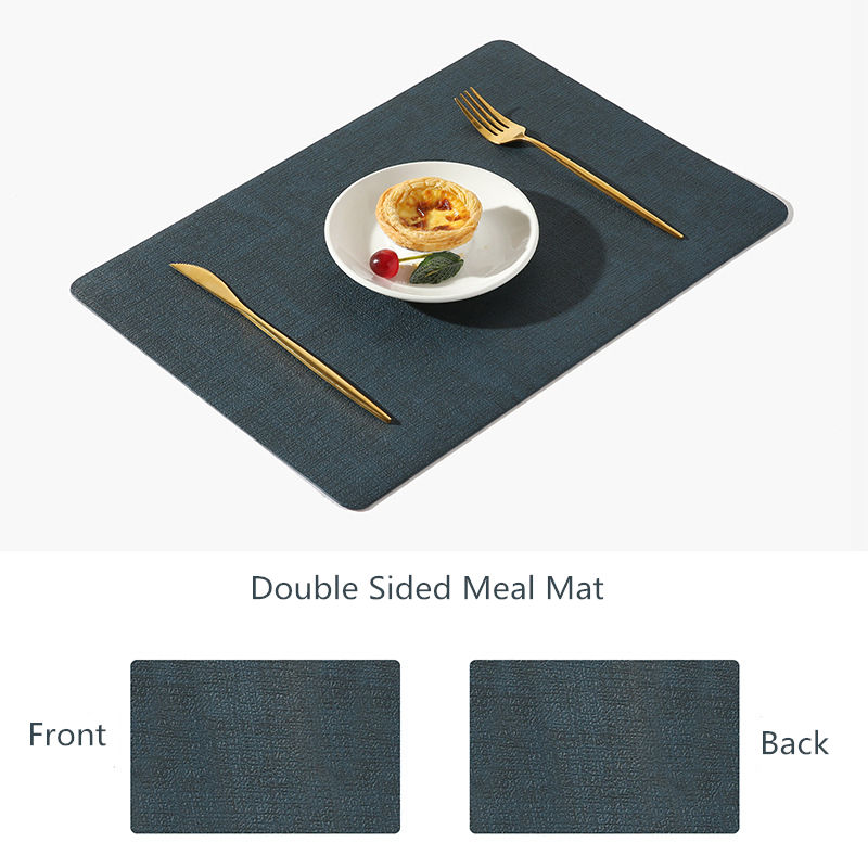 Thumbnail: Placemats Dual Sided,Faux Leather Place Meal Mats Indoor Placemats for Table