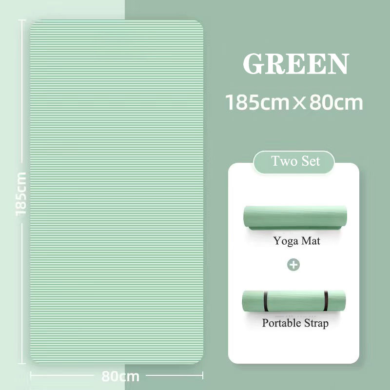 Thumbnail: 90CM 20MM 5 Colors Thick NBR Non-slip Washable Fitness Yoga Pilates Mat