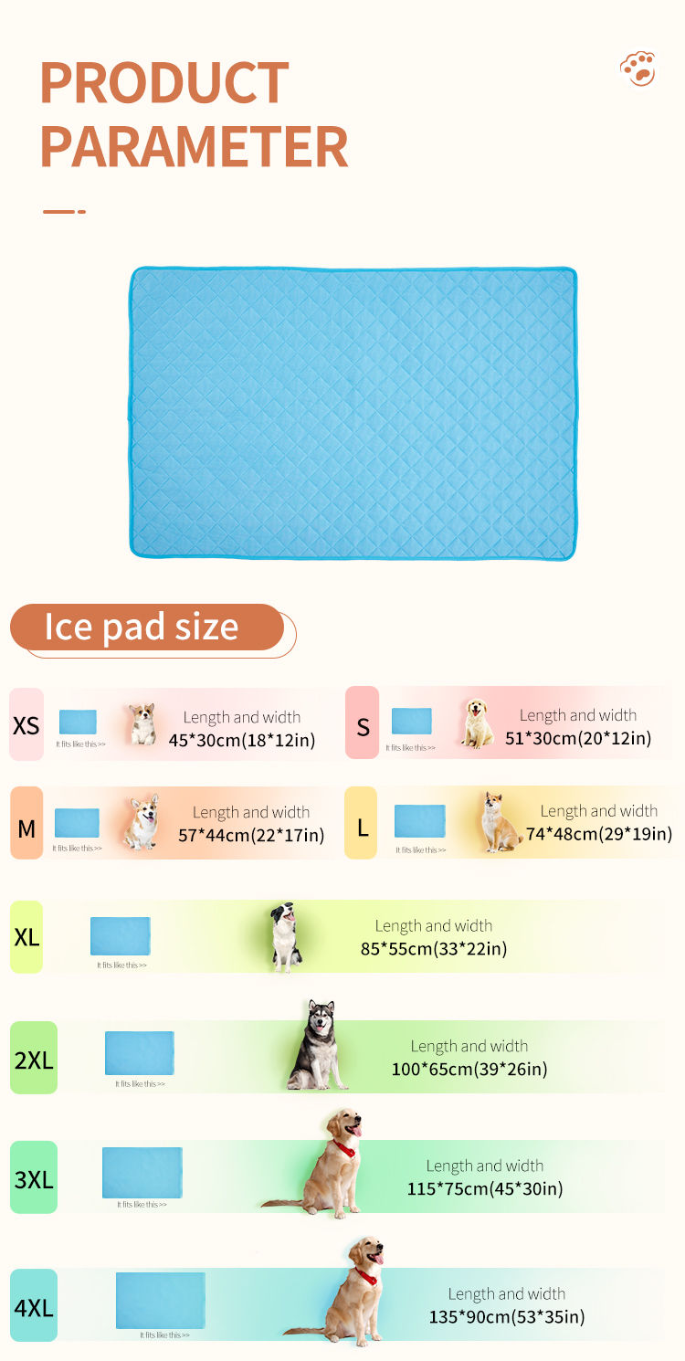 Thumbnail: Dog Cooling Mat Ice Silk Pet Self Cooling Pad Blanket for Indoor & Outdoor