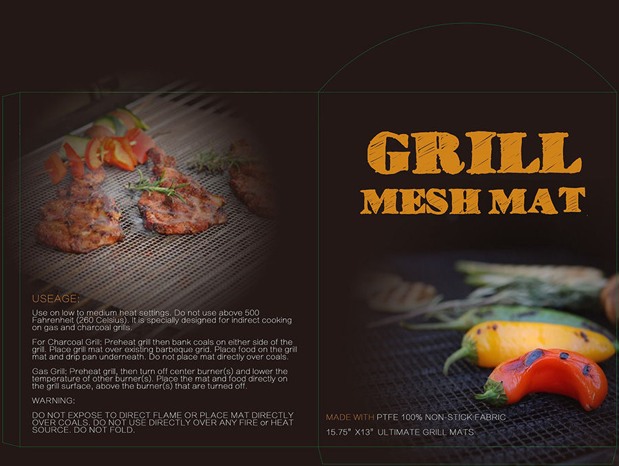 Thumbnail: 50PCS Non-Stick High Temperature Resistant BBQ Grid Pad Barbecue Mesh Reusable