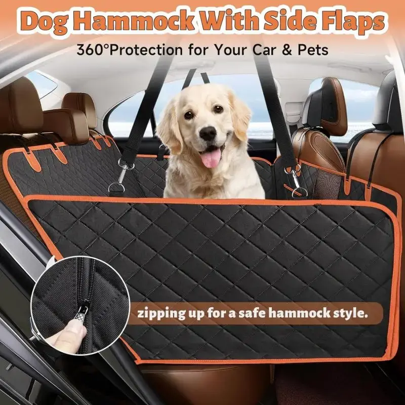 Thumbnail: Hard Bottom Dog Car Seat Cover Car Back Seat Extender Dogs Fit for All Cars Dog 