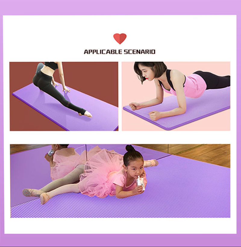 Thumbnail: 90CM 20MM 5 Colors Thick NBR Non-slip Washable Fitness Yoga Pilates Mat