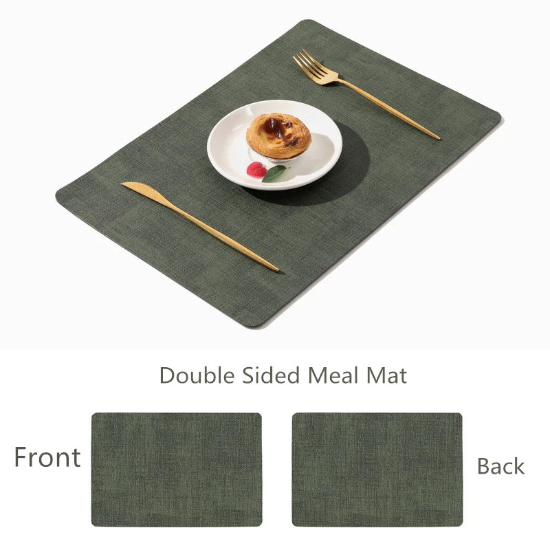 Thumbnail: Placemats Dual Sided,Faux Leather Place Meal Mats Indoor Placemats for Table